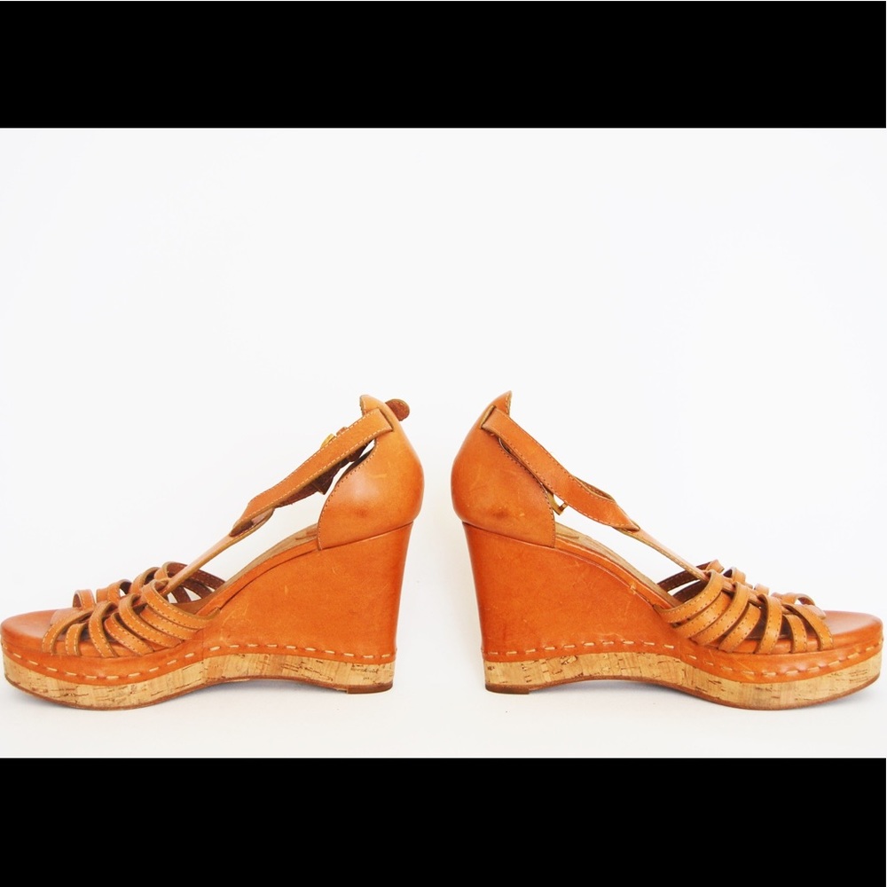 New Chloe T-Strap Wedge Sandal Size 40 - Picture 3 of 7